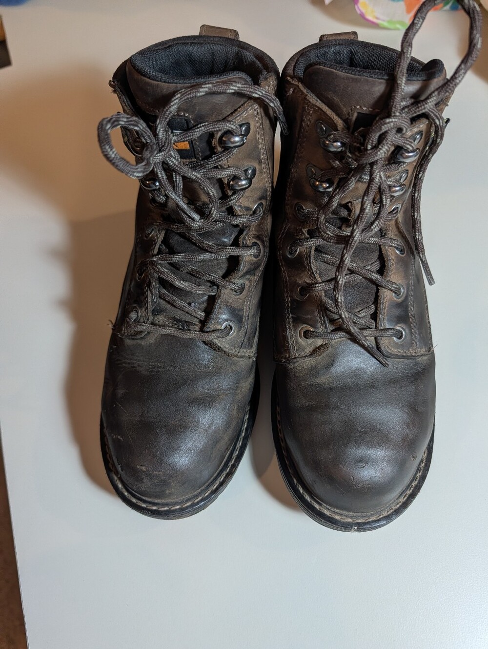Ariat Women's Casey 6 Inch Metguard Brown Leather Work Boots Durable Lace-Up 8B